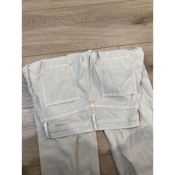 Mother The Wrapper Patch Springy Ankle Pant Cream Neutral High Rise Size 31 - Picture 8 of 11